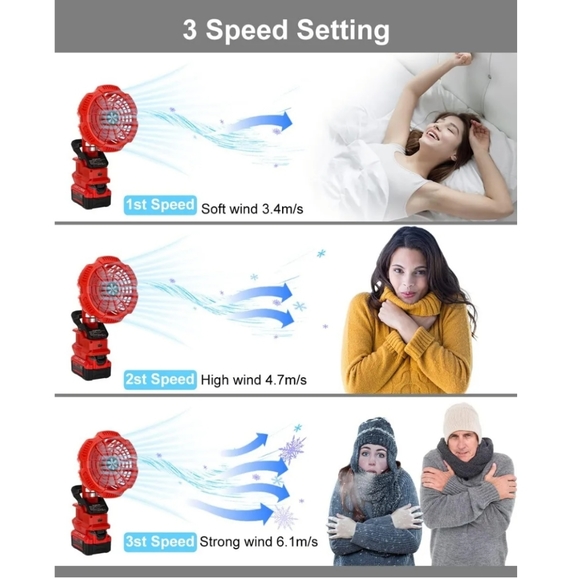 Portable Clip on Fan for Craftsman V20 Battery w/3 Speed (battery not included) - Picture 13 of 17